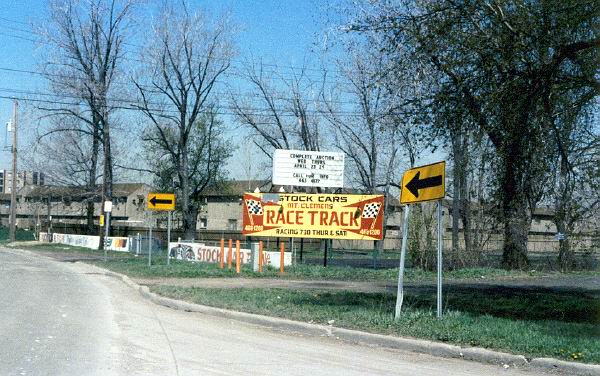 Mt. Clemens Race Track - Entrance Off N River Rd Sign Shows The Dates For The Auction In 1986 Dave Dobner